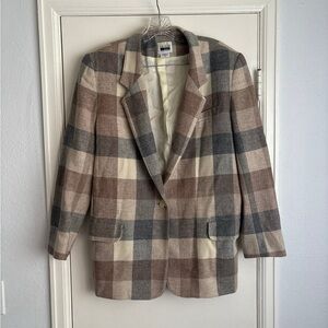 Leslie Fay Vintage Plaid Blazer